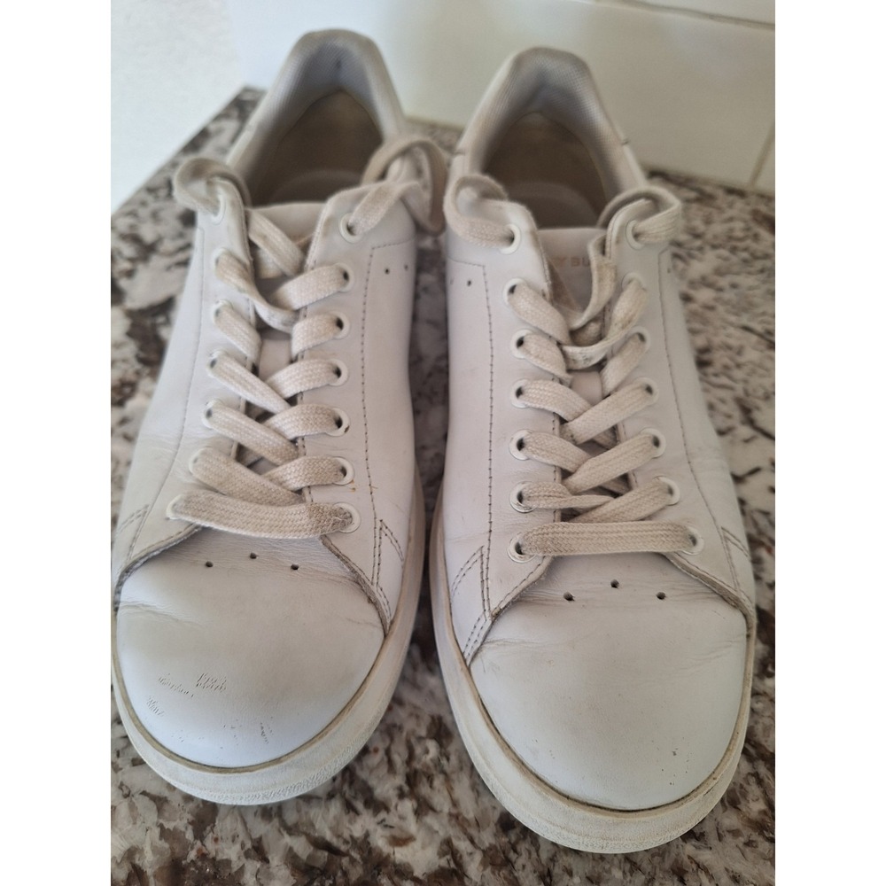 Tory Burch Off-White Leather Court Sneakers